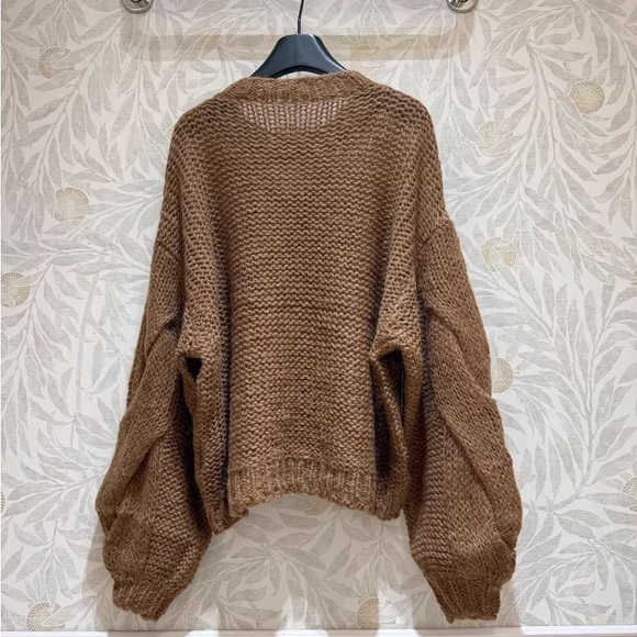 Loewe Brown Knit Crew Neck Sweater - Picture 2 of 8